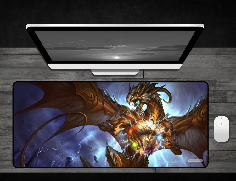 Artifact Dragon - Deskmat Premium Black Stitched - 32" x 14" x 1/8"