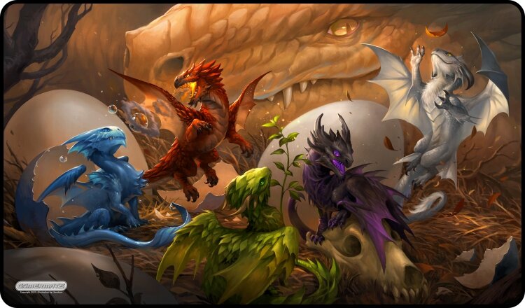 Baby Dragons - Playmat Standard No Border - 24" x 14" x 1/16"