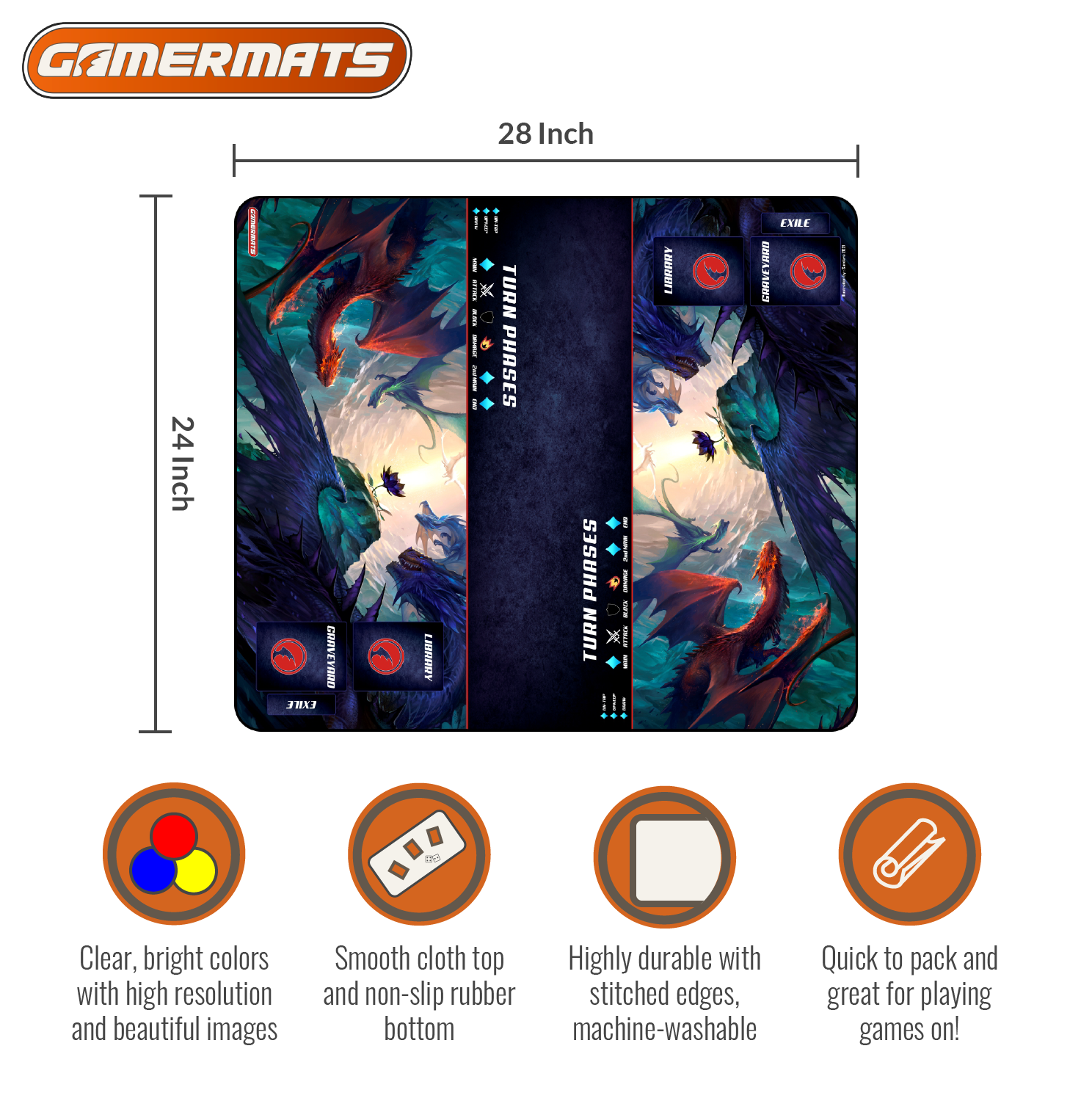 Lotus Guardians - Two-Player XL Playmat Magic Compatible