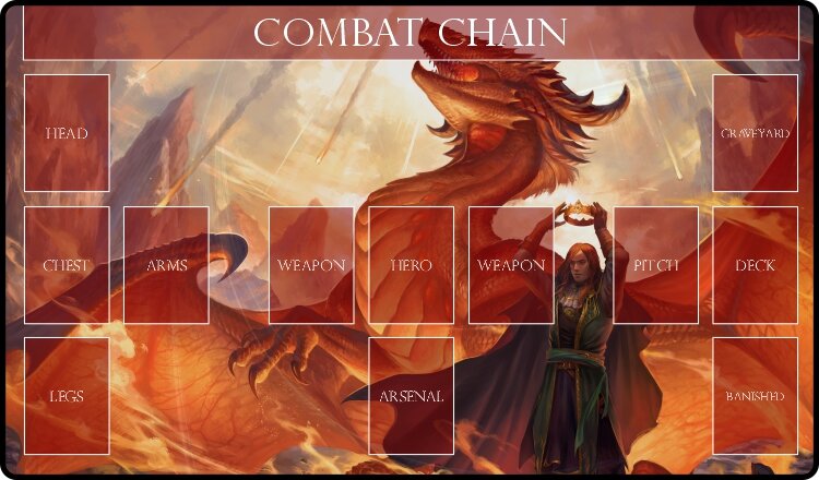 Red Mage Flesh and Blood Comptable Zone Mat - Playmat Standard No Border - 24" x 14" x 1/16"