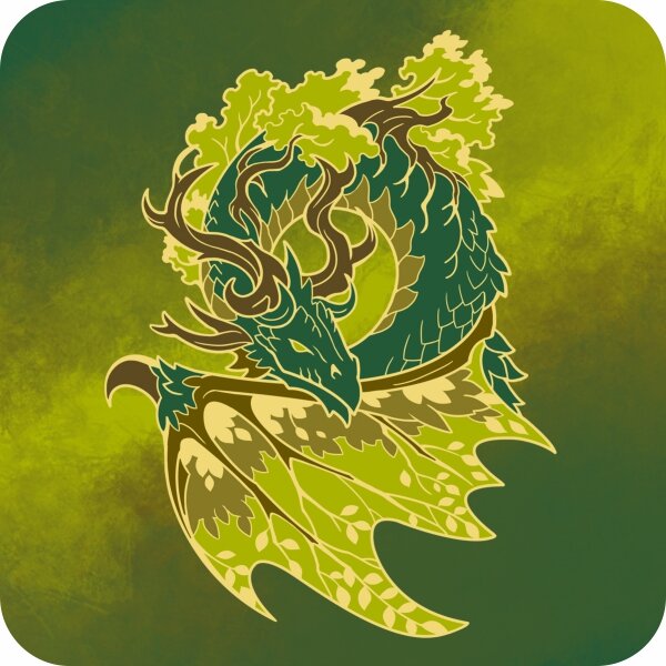 Green Dragon - Coaster 4in Coaster