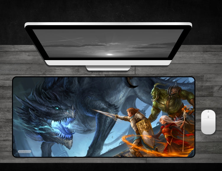 Raiding Party - Deskmat Premium Black Stitched - 32" x 14" x 1/8"