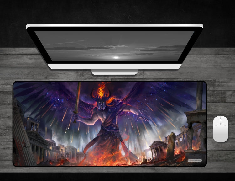 Wrath of Death - Deskmat Premium Black Stitched - 32" x 14" x 1/8"