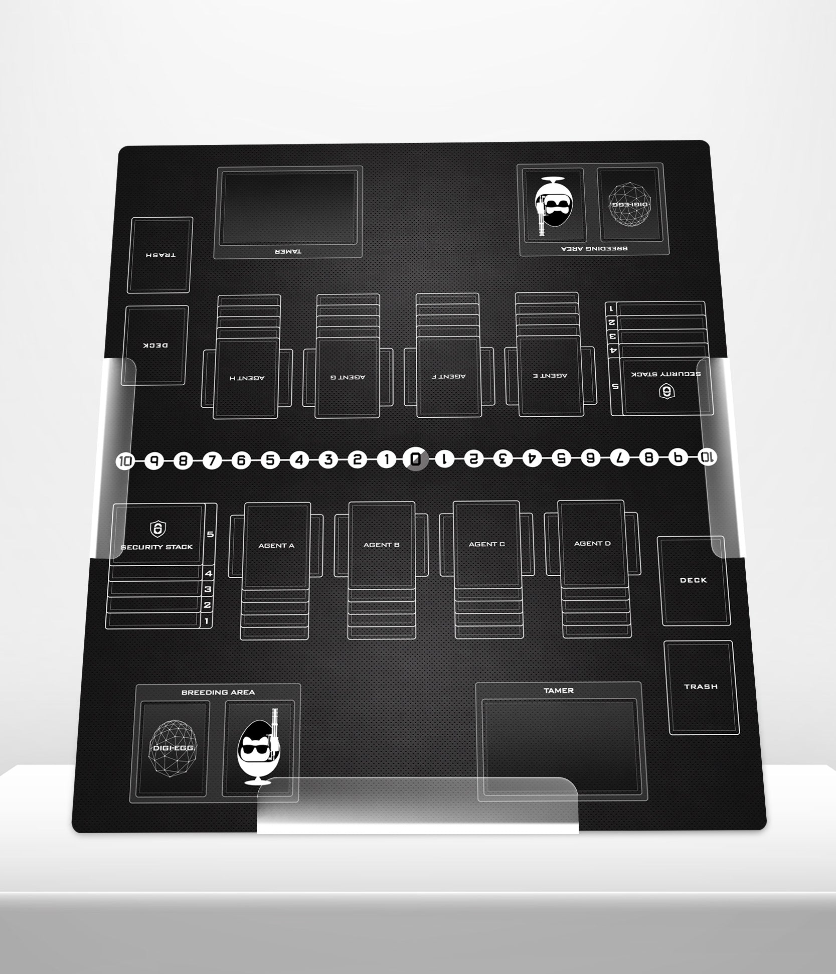 Digimon in Black Organization – Two-Player Playmat with Zones