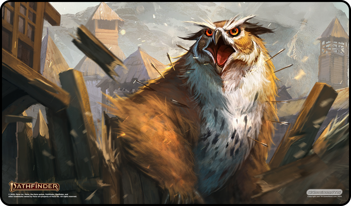 Giant Owlbear Attack - Pathfinder Playmat