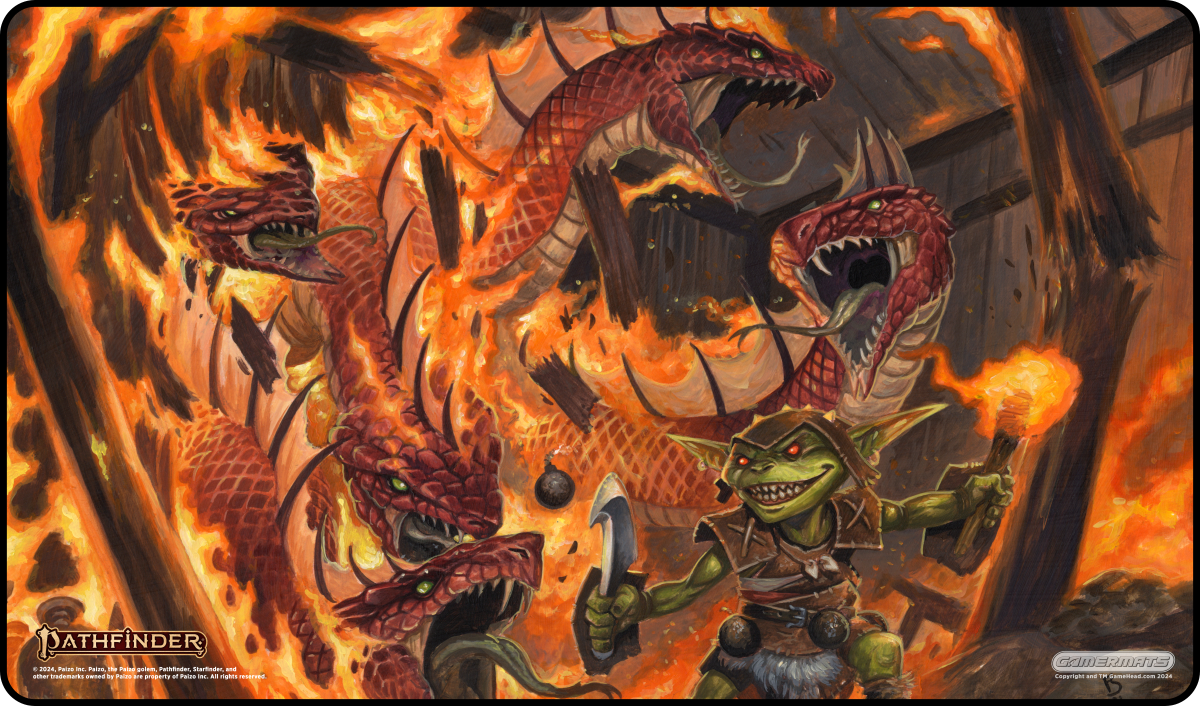 Nok-Nok vs Hydra - Pathfinder Playmat