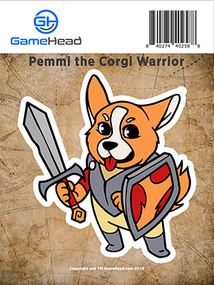 Pemmi the Corgi Warrior - Sticker