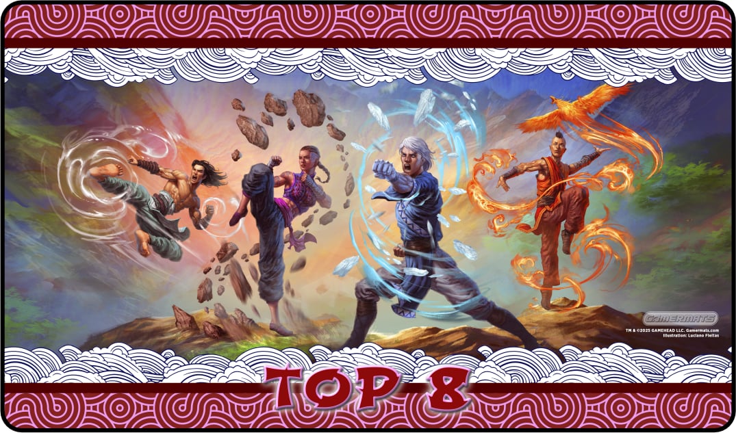 TOP 8 - Metallic/Foiled Black Stitched Playmats (14"x 24")  - Avatar