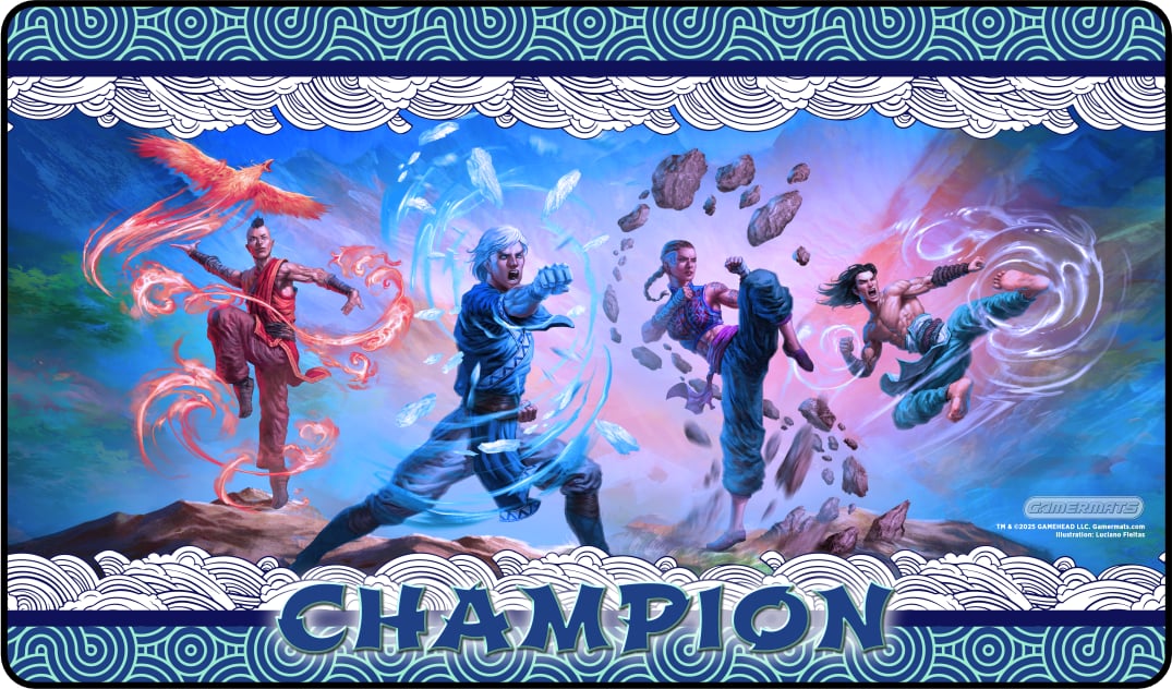 4 x Champion - Black Stitched Playmats (14"x 24")  - Avatar