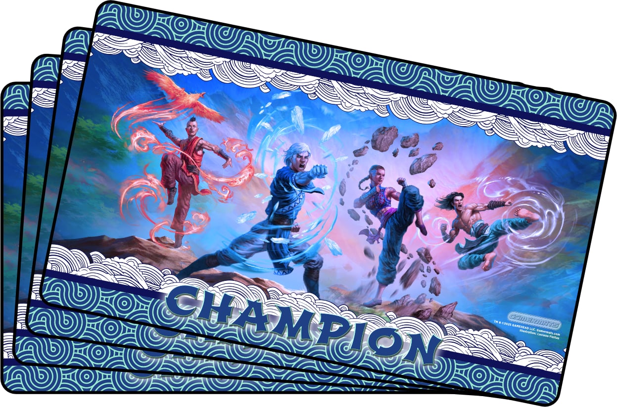 4 x Champion - Black Stitched Playmats (14"x 24")  - Avatar