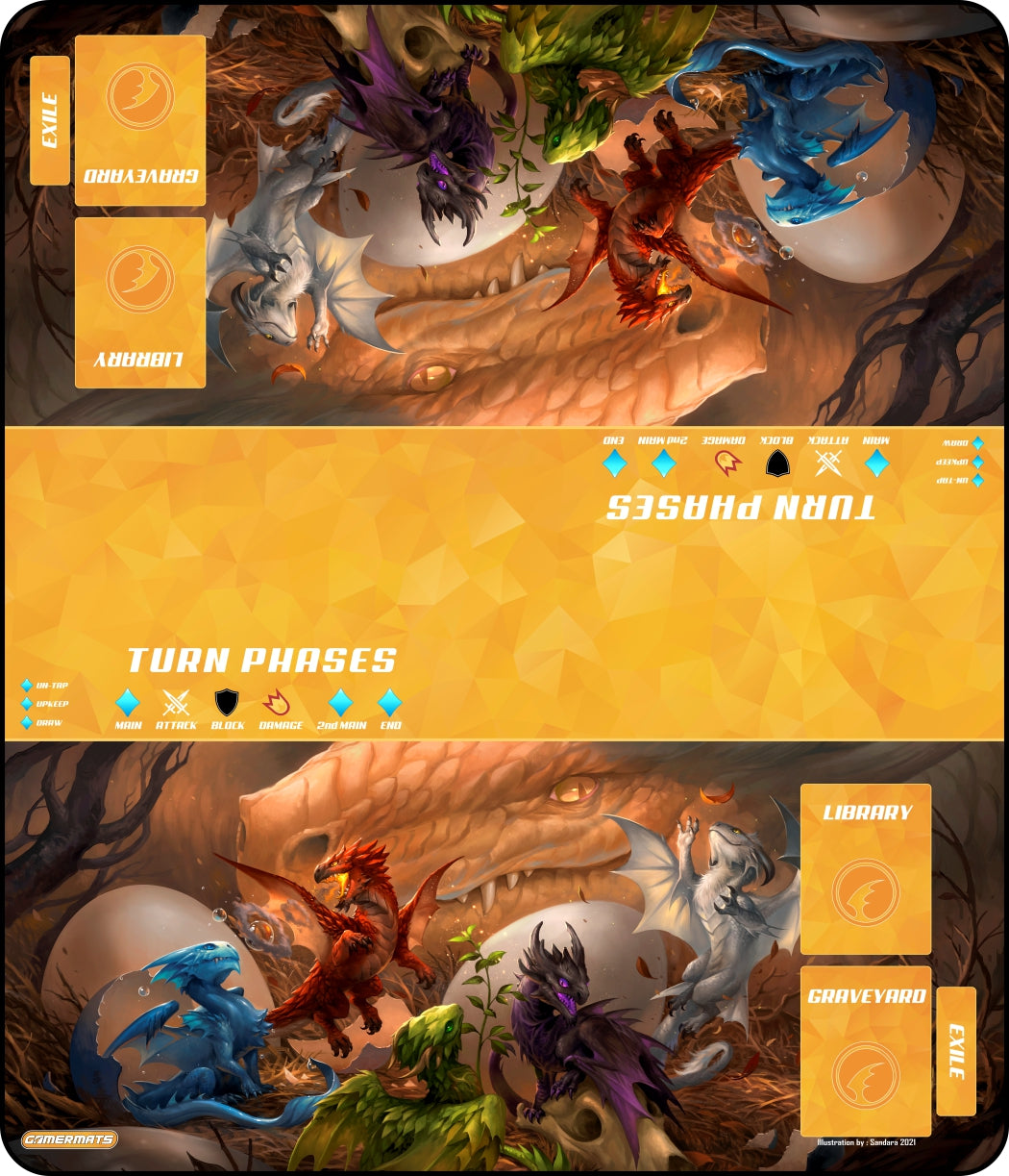 Baby Dragons - Two-Player XL Playmat Magic Compatible