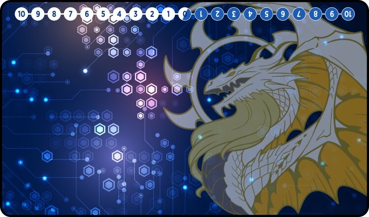 Digimon Compatible White Dragon - Playmat