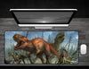 Stampede of Dinosaurs - Deskmat Premium Black Stitched - 32" x 14" x 1/8"