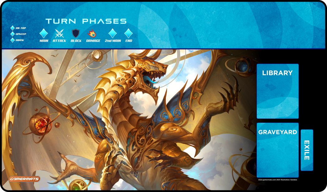 Elder Artifact Dragon with Magic Compatible Zones - Playmat