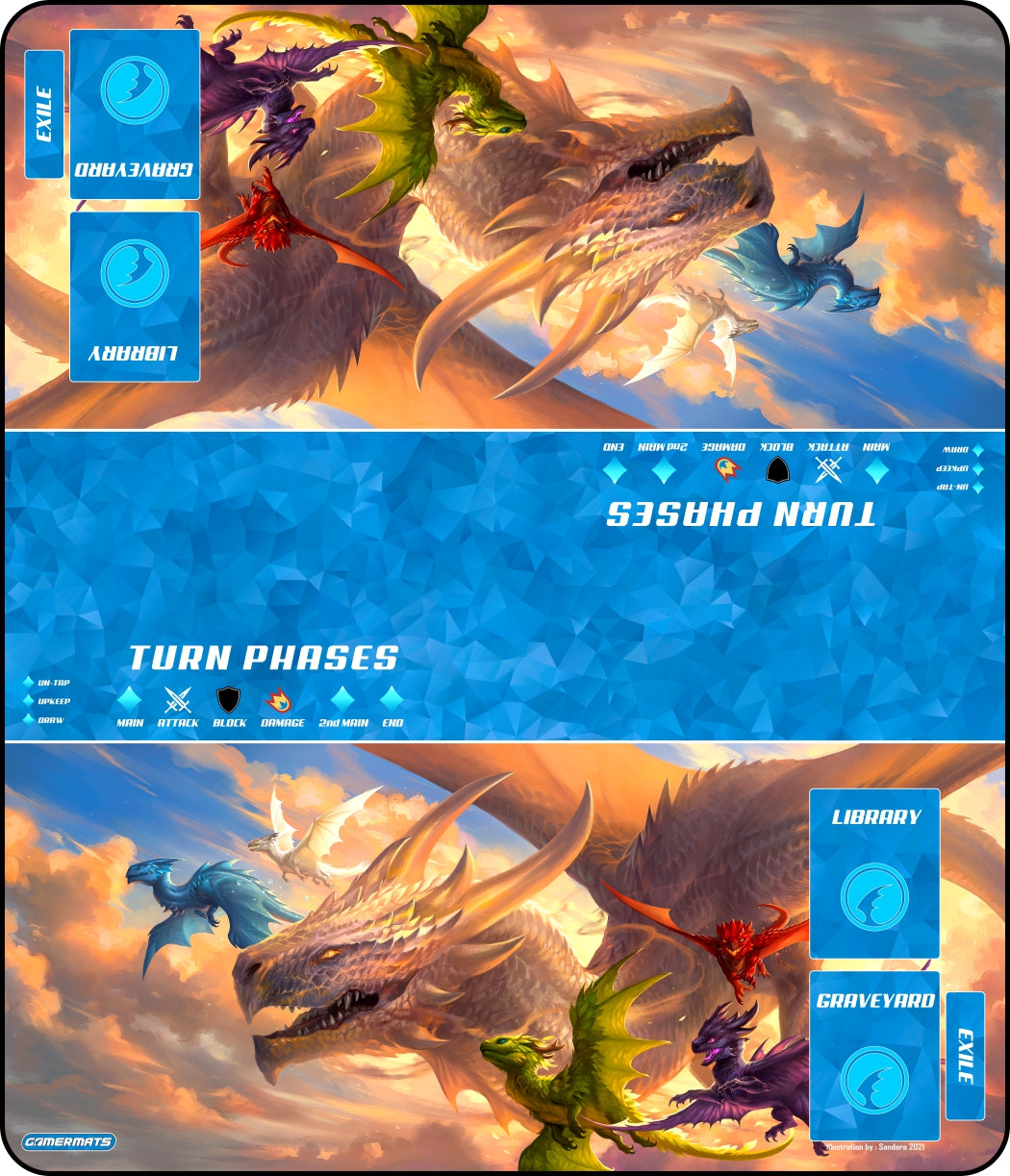 Flight Lessons - Two-Player XL Playmat Magic Compatible