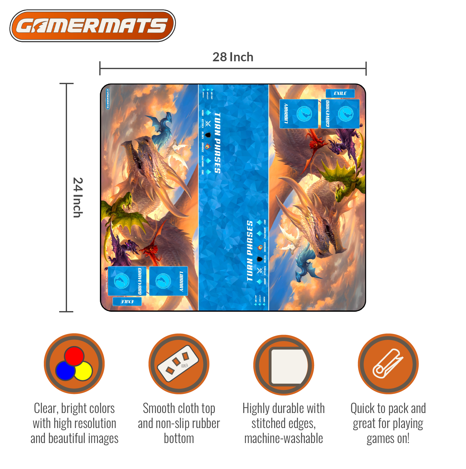 Flight Lessons - Two-Player XL Playmat Magic Compatible
