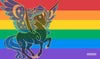 LGBTQ+ Pride Unicorn Flag - Playmat