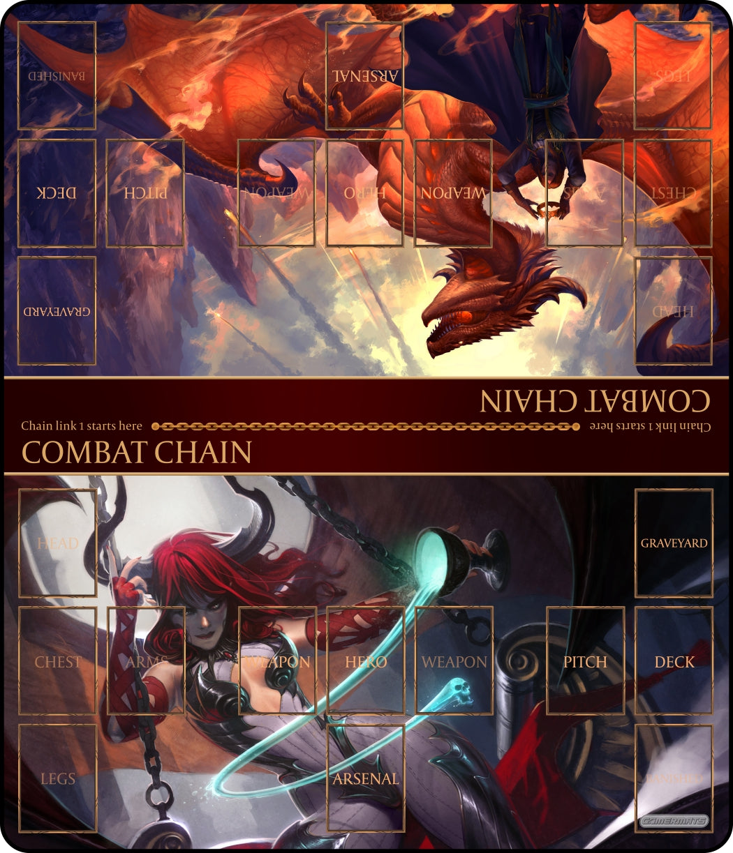 Red Dragon/Succubus - Two-Player XL Playmat Flesh and Blood Compatible