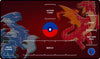 Red and Blue Dragon Pokemon Zones 14x24 Mat