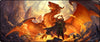 Fire and Glory - Tablemat Premium Black Stitched - 72" x 30" x 1/8"
